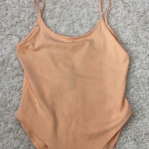 Orange bodysuit low back